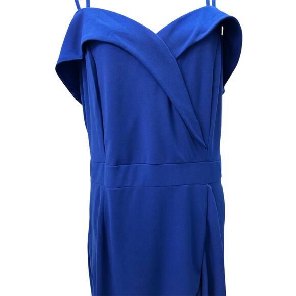 Royal Blue Off-the-Shoulder Ruffled Evening Evening Dress-XXL - Picture 8 of 10